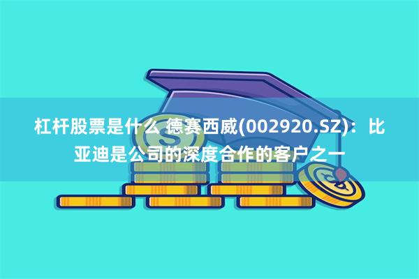 杠杆股票是什么 德赛西威(002920.SZ)：比亚迪是公司的深度合作的客户之一