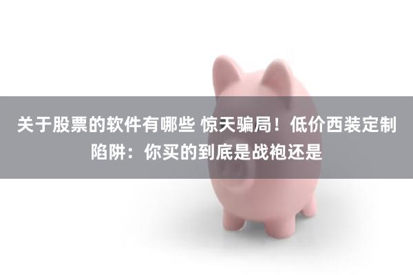 关于股票的软件有哪些 惊天骗局！低价西装定制陷阱：你买的到底是战袍还是